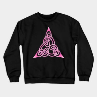 Triangle Knot With Doubled Threads Pink Crewneck Sweatshirt